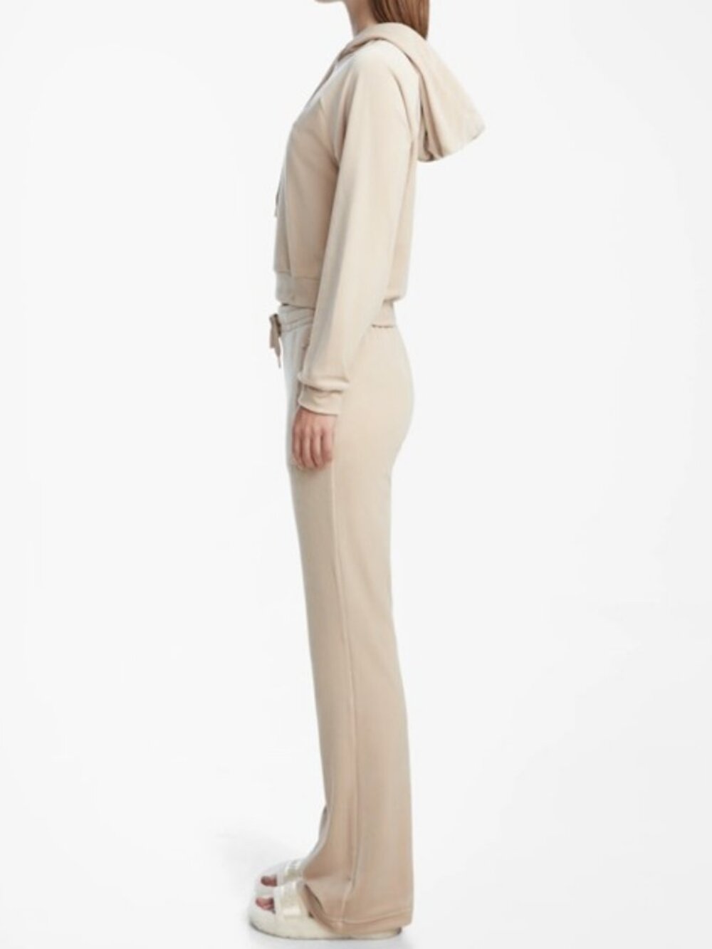 Rudsak Valeria velour hoodie cream women's size XL - Picture 5 of 7